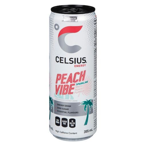 Picture of CELSIUS ENERGY DRINK - SPARKLING PEACH VIBE 355ML